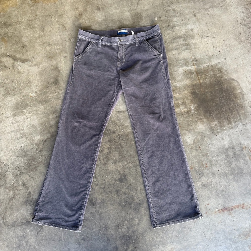 Old Navy Vintage Tag Pants Womens Size 10 Gray/ Purple Suede Stretch